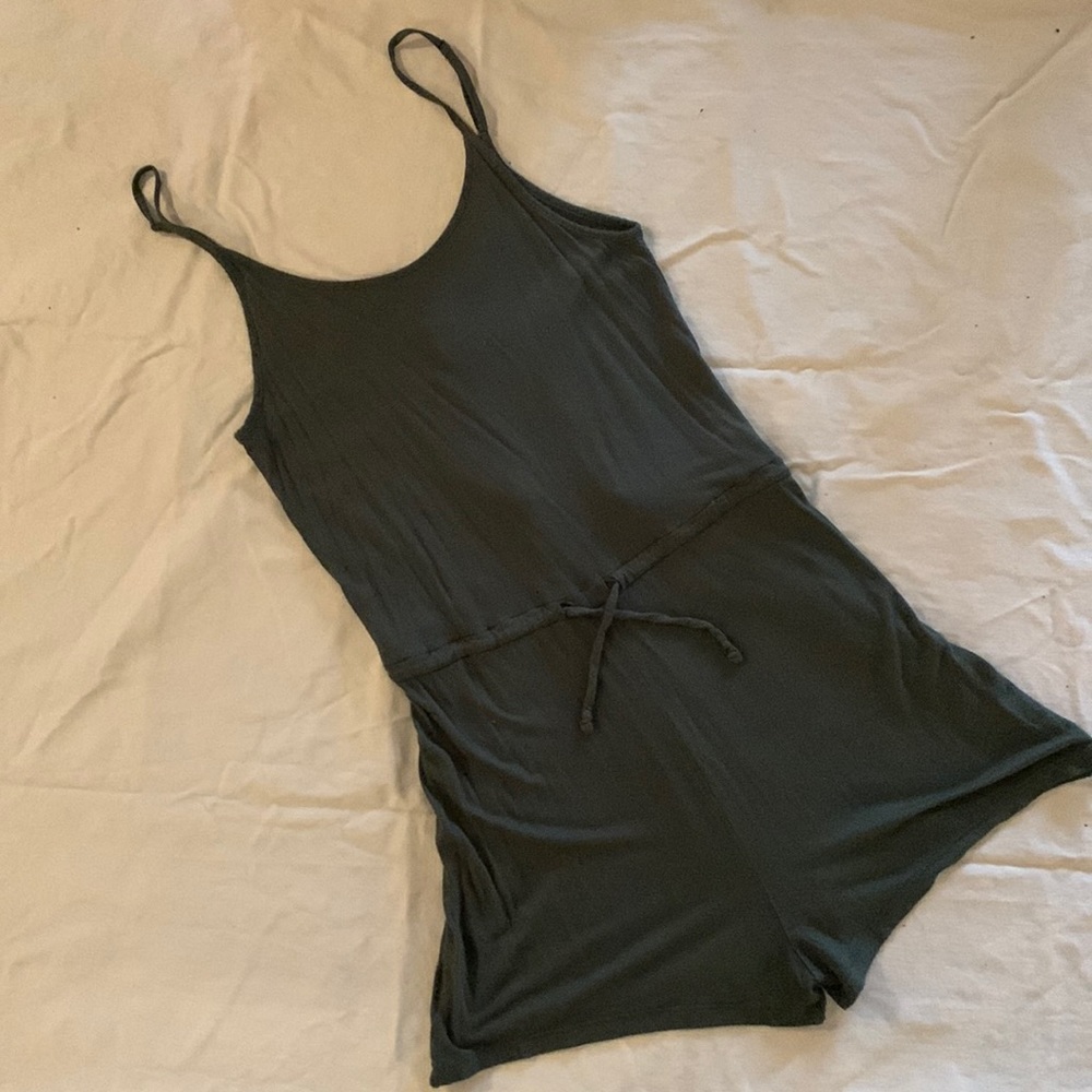 dark green H&M cotton romper